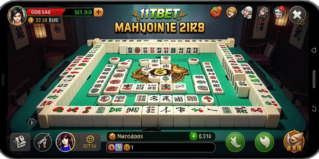 Tampilan gameplay seru dalam 11TBET saat bermain Mahjong.
