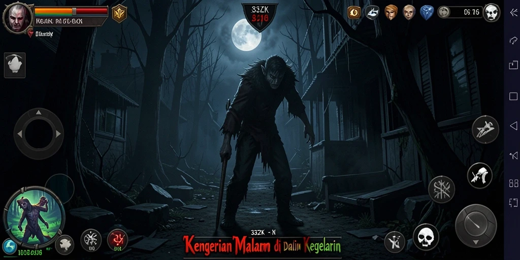 Tampilan gameplay mendebarkan dari 33ZK saat kegelapan menghampiri.
