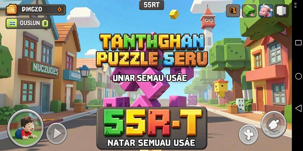 Tampilan gameplay 55RT menampilkan tantangan puzzle yang menarik.