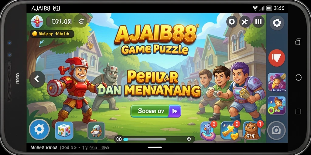 Gameplay seru AJAIB88 dengan tantangan Puzzle.