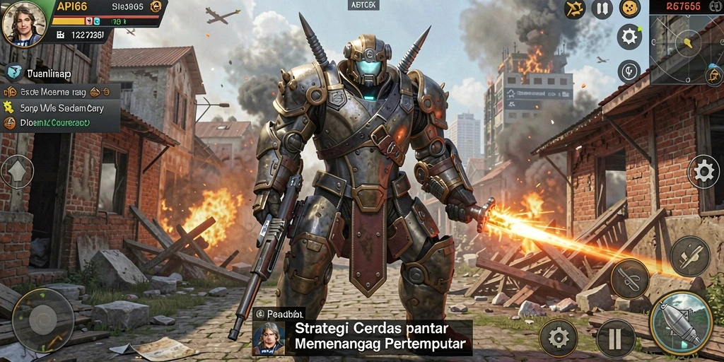 Screenshot gameplay API66 yang menunjukkan pertempuran strategis yang mendebarkan.