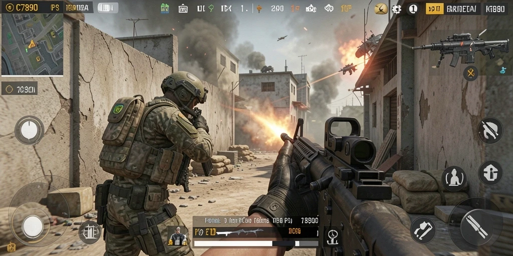 Tampilan aksi seru dalam gameplay C7890 dengan grafis menakjubkan.