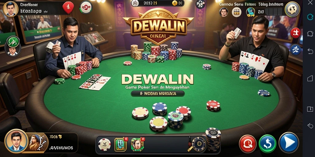Skrinsut gameplay seru di DEWALIN, nikmati keseruan Poker.
