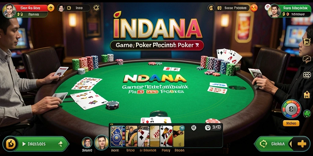 Screenshot gameplay menampilkan pengalaman Poker yang mendebarkan di INDAAA.