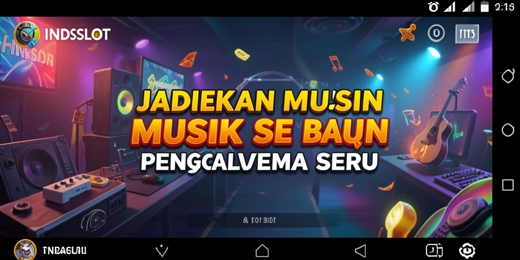 Tampilan menarik dari gameplay dalam INDSLOT dengan interaksi musik.