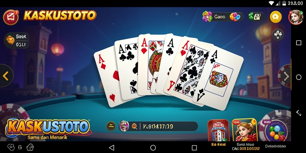 Tampilan gameplay KASKUSTOTO yang penuh warna dan menantang.