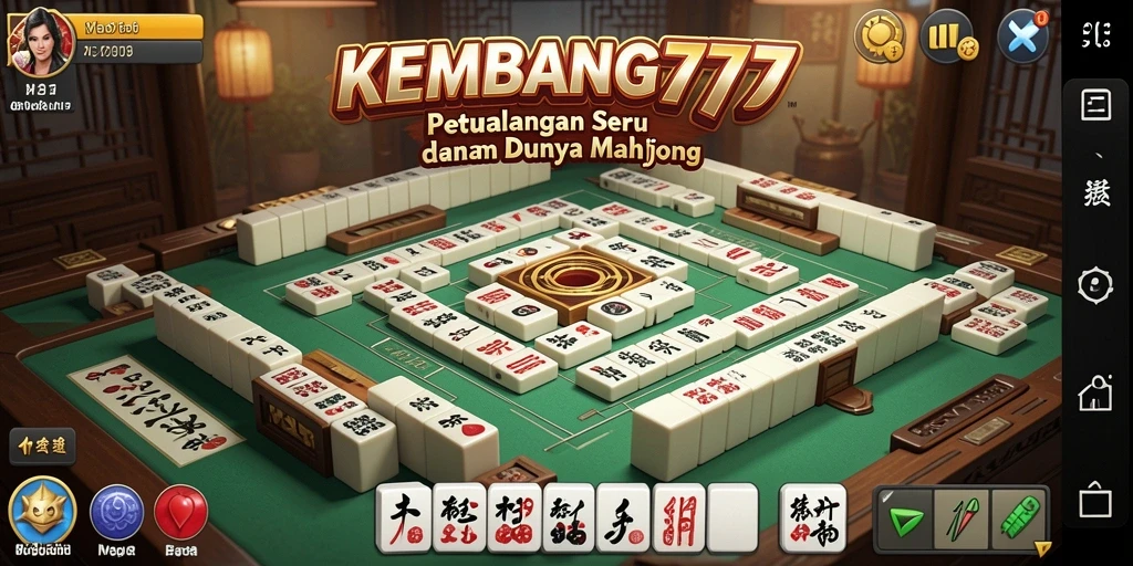 Tampilan menarik gameplay Mahjong yang seru di KEMBANG777.