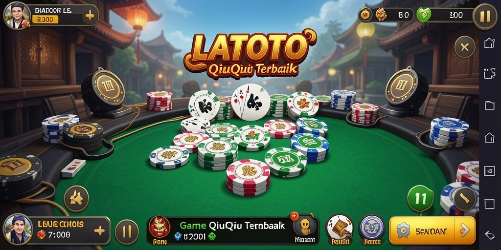 Screenshot LATOTO menampilkan keseruan permainan QiuQiu yang menarik.