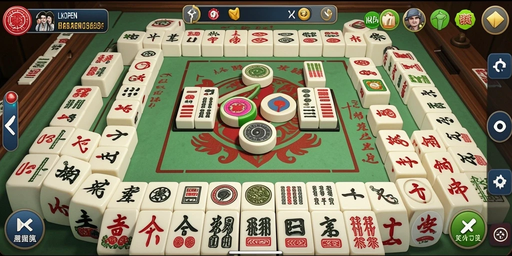 Tampilan gameplay Mahjong yang menarik di LKOPEN.