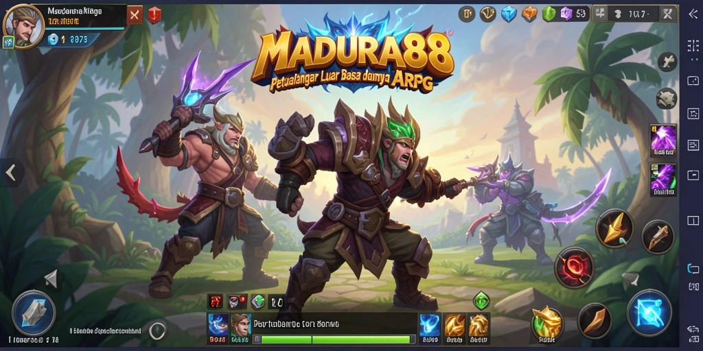 Screenshot MADURA88 menampilkan aksi seru dalam pertarungan ARPG.