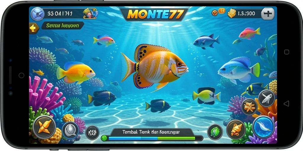 Tampilan gameplay Tembak Ikan yang seru dan menantang.