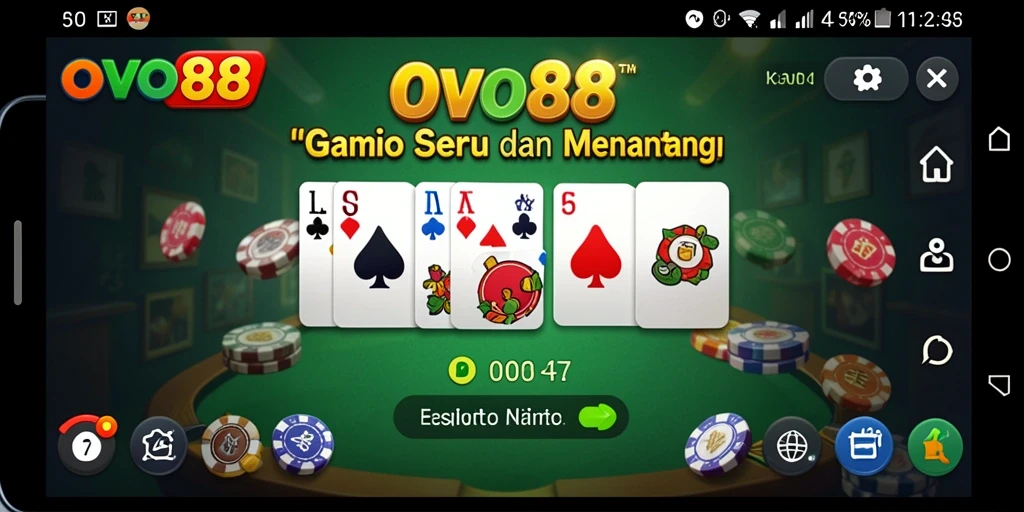 Screenshot gameplay OVO88 menunjukkan aksi seru permainan Domino.