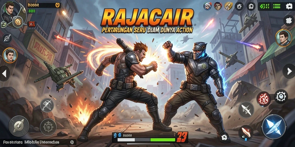 Tampilan menangkap aksi seru dalam gameplay RAJACAIR.