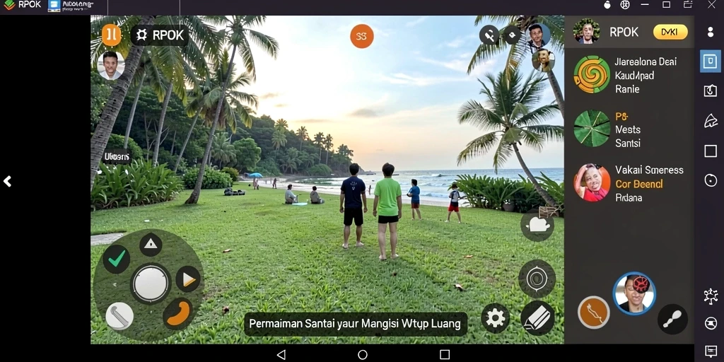 Screenshot gameplay RPOK yang penuh warna dan seru.