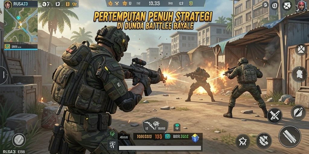 Gameplay memukau dari RUSA33 dengan aksi Battle Royale yang seru.