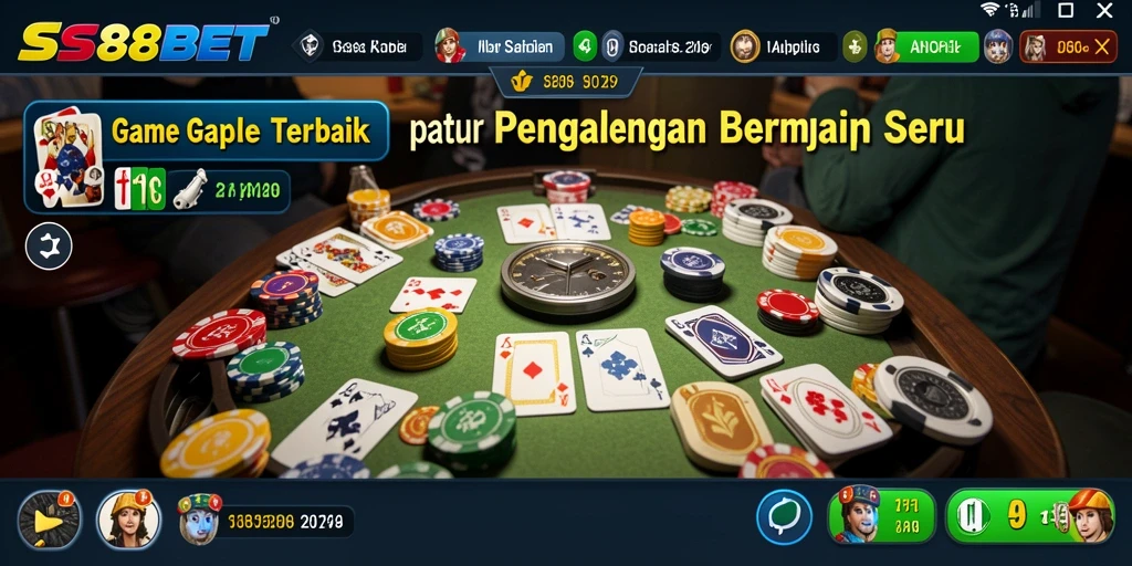 Tampilan gameplay Gaple yang seru di SS88BET.