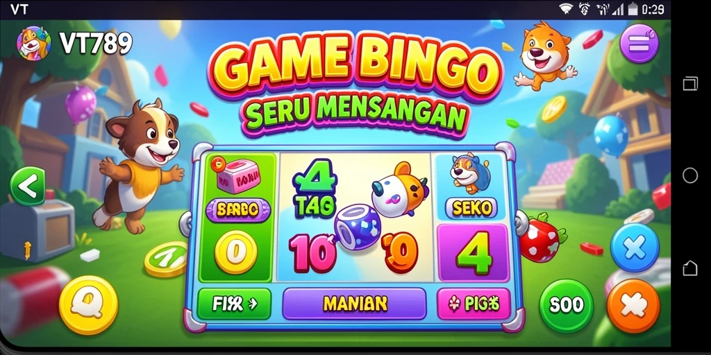 Tampilan gameplay Bingo VT789 yang menarik dan interaktif.