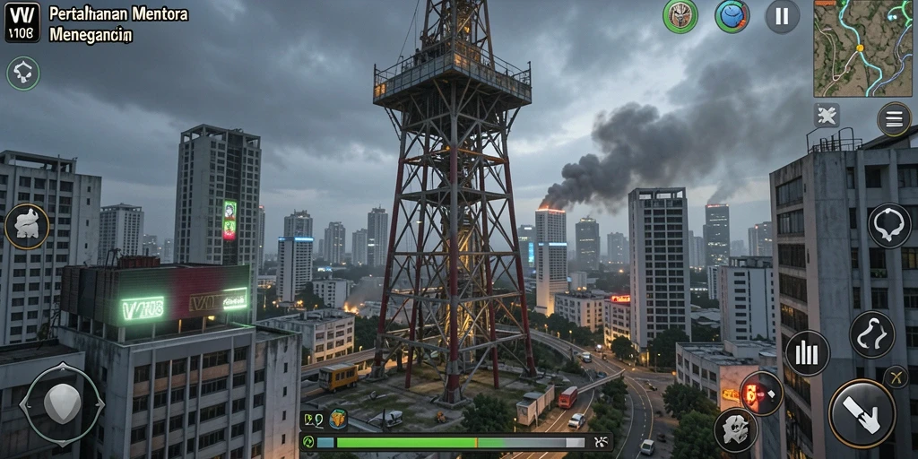 Tampilan gameplay seru dan menegangkan dari game Tower Defense VW108.